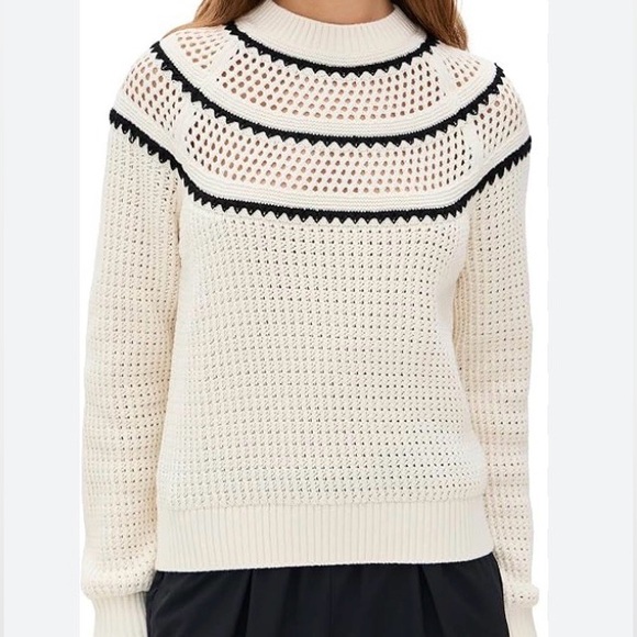 Varley Sweaters - Varley Padbury Pointelle Knit Sweater white sz M
